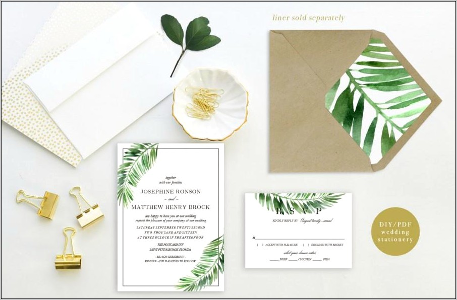 Publisher Wedding Templates Free Download Palm Trees