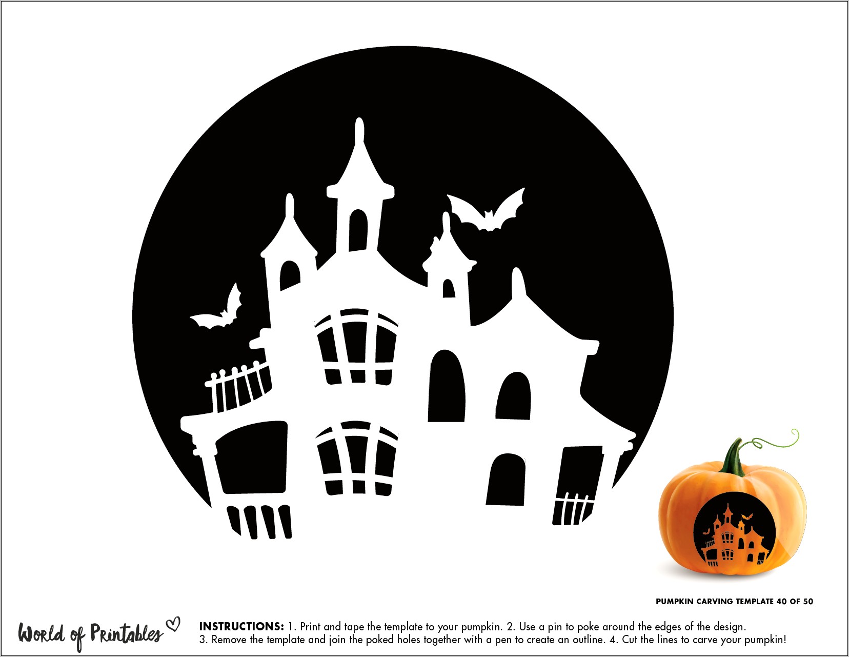 Pumpkin Carving Printable Templates Haunted Mansion Free