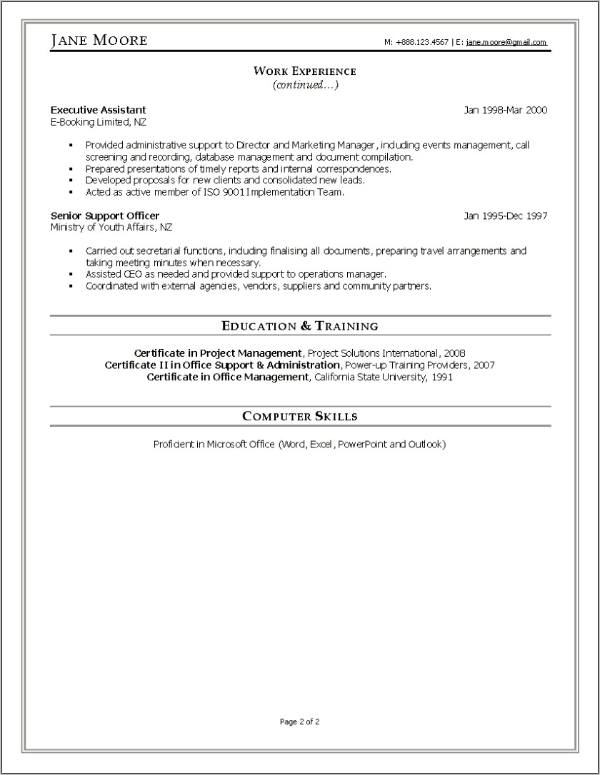 Qualifications For Office Manager Resume