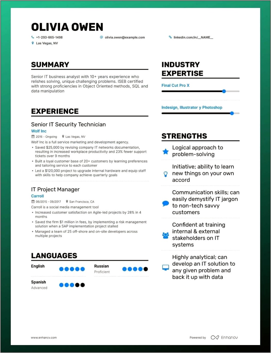 Qualities And Skills For Resume