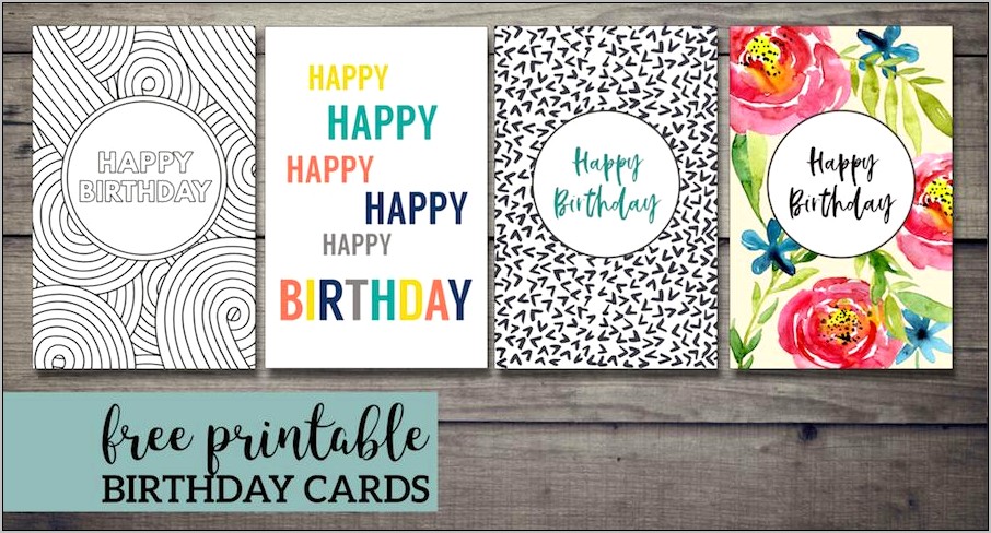 Quarter Fold Birthday Card Template Free Download