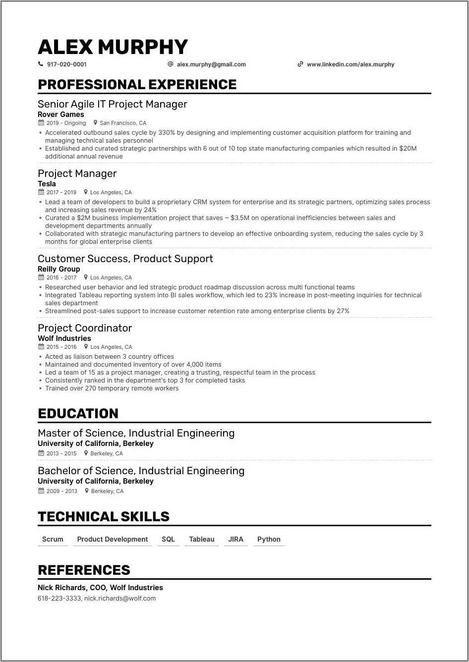 Rally's Resume Job Description