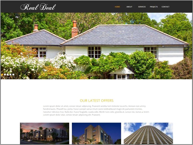 Real Estate Bootstrap Responsive Template Free Download