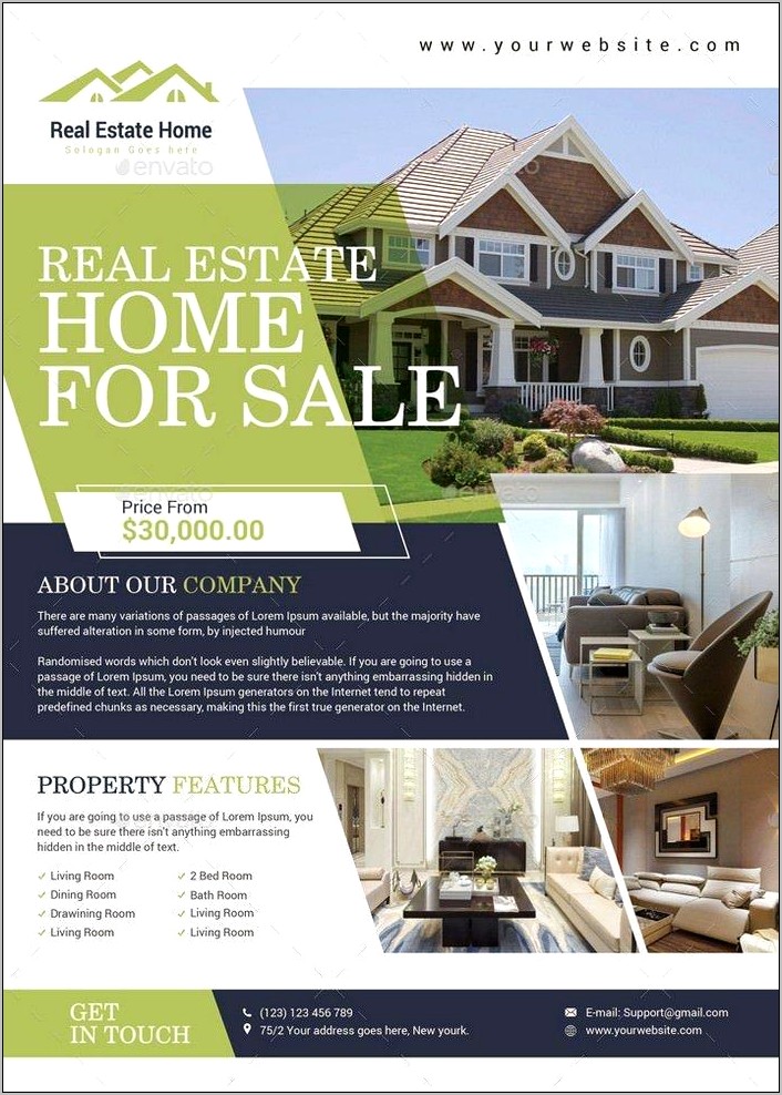 Real Estate Flyer Template 2 Sided Free Download