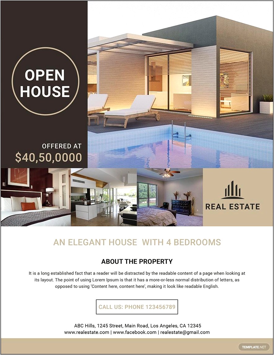 Real Estate Flyer Templates For Word Free