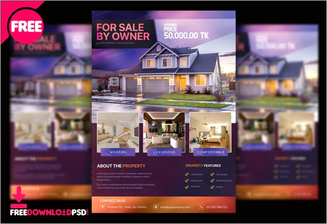 Real Estate Flyer Templates Free For Publisher