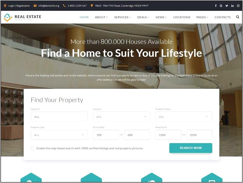 Real Estate Html5 Responsive Templates Free Download