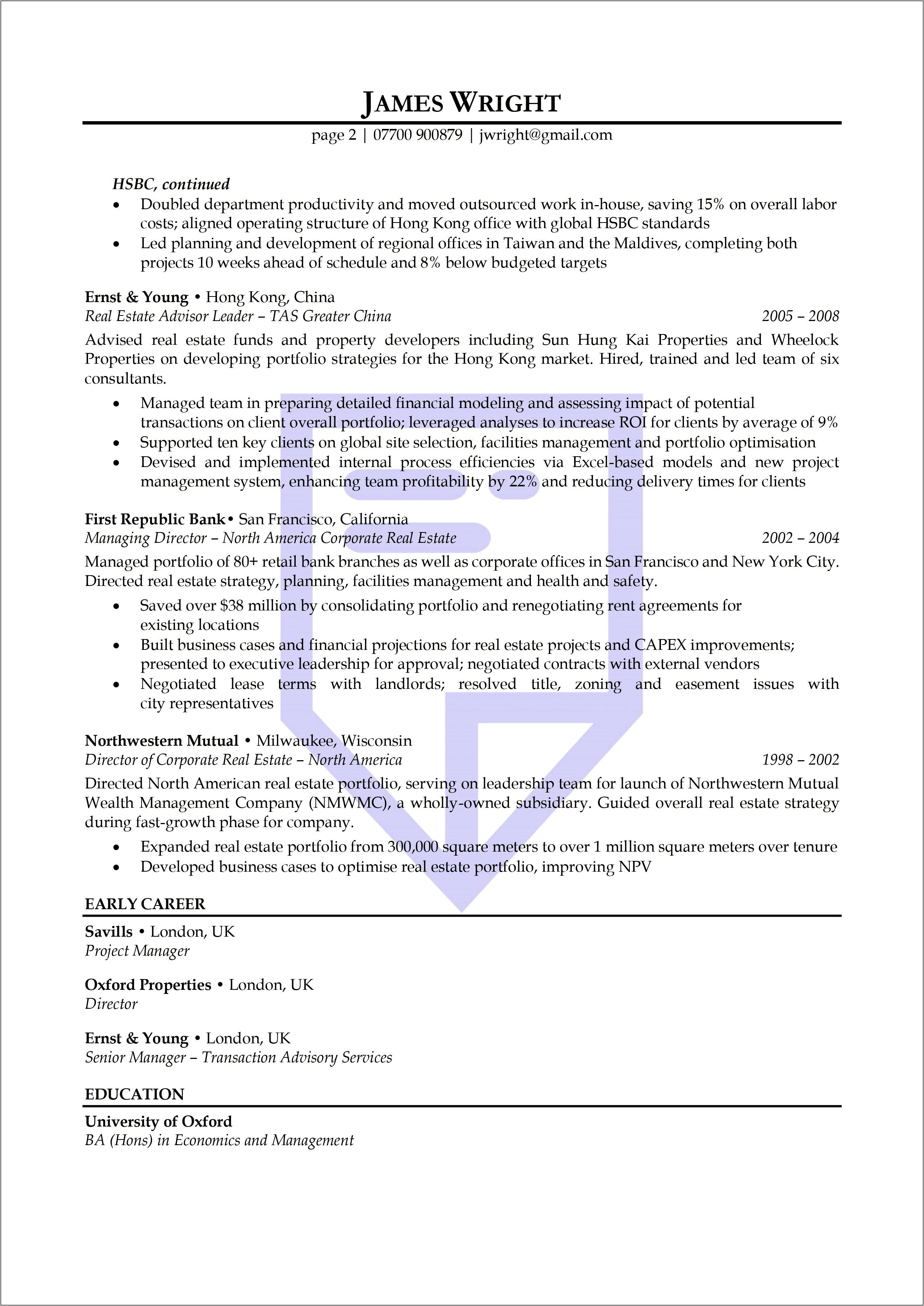 Real Estate Office Manager Resume