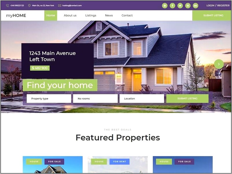 Real Estate Template Free Download In Html5