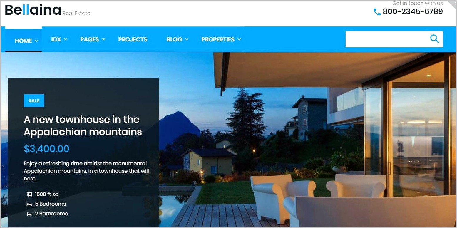 Realia Retina Responsive Real Estate Template Free Download