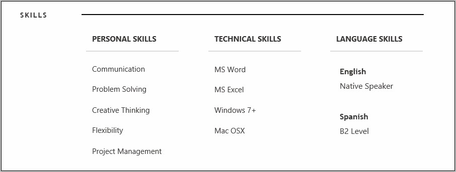 Recommendations For Resume Soft Skills