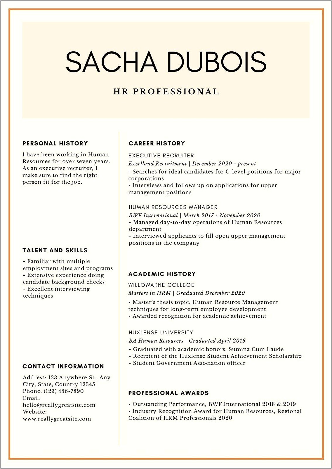 Recruiter Job Description On Resume