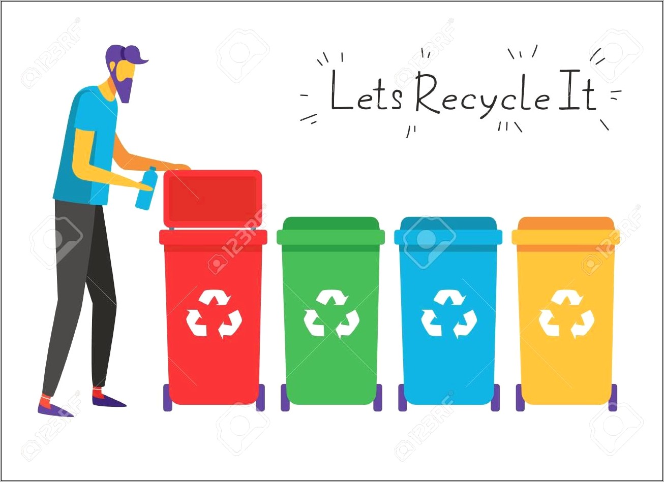 Recycle Sign For Trash Can Free Template