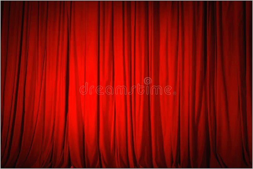 Red Curtain Curtain Top Powerpoint Template Free Download