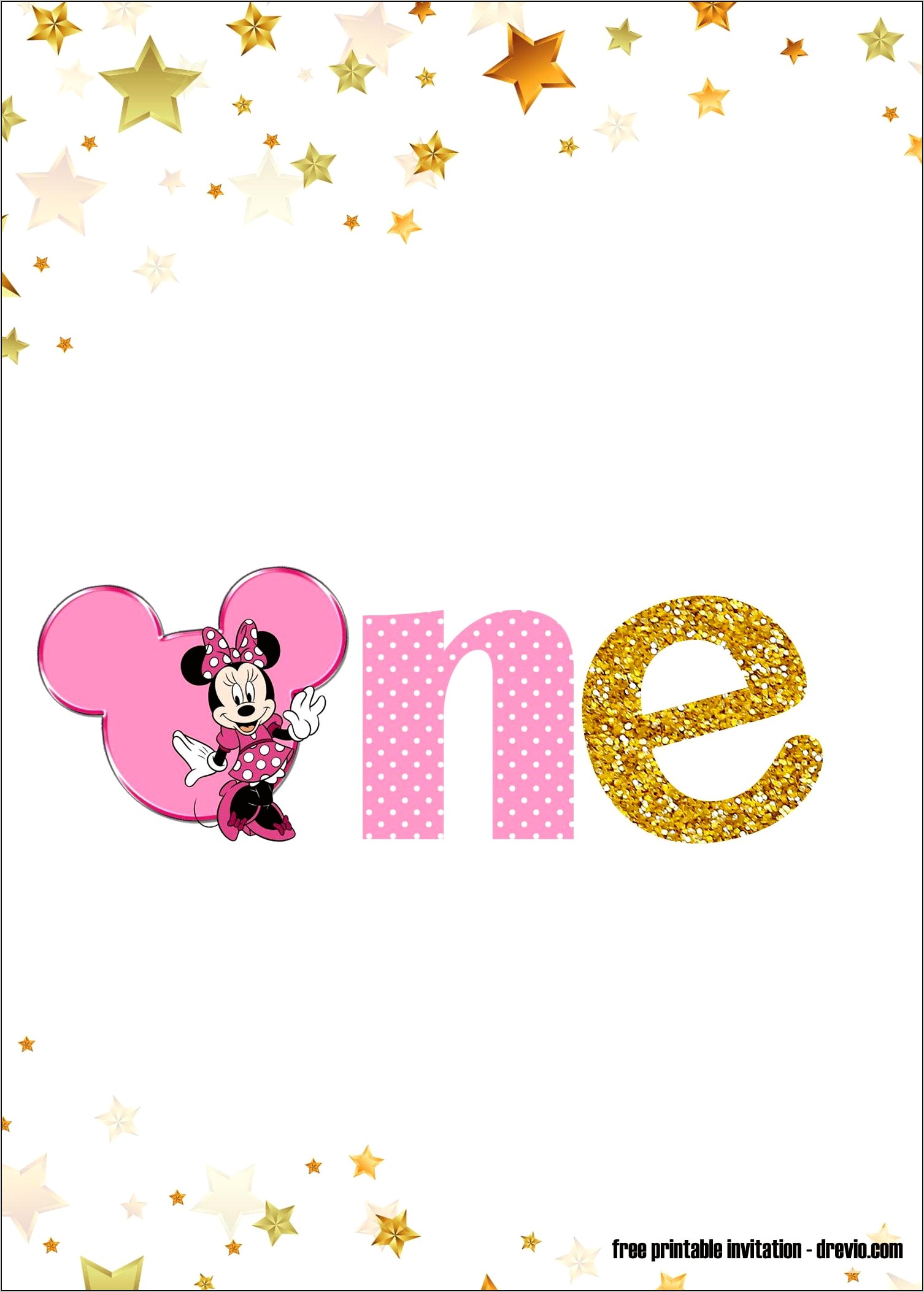 Red Minnie Mouse Birthday Invitation Templates Free