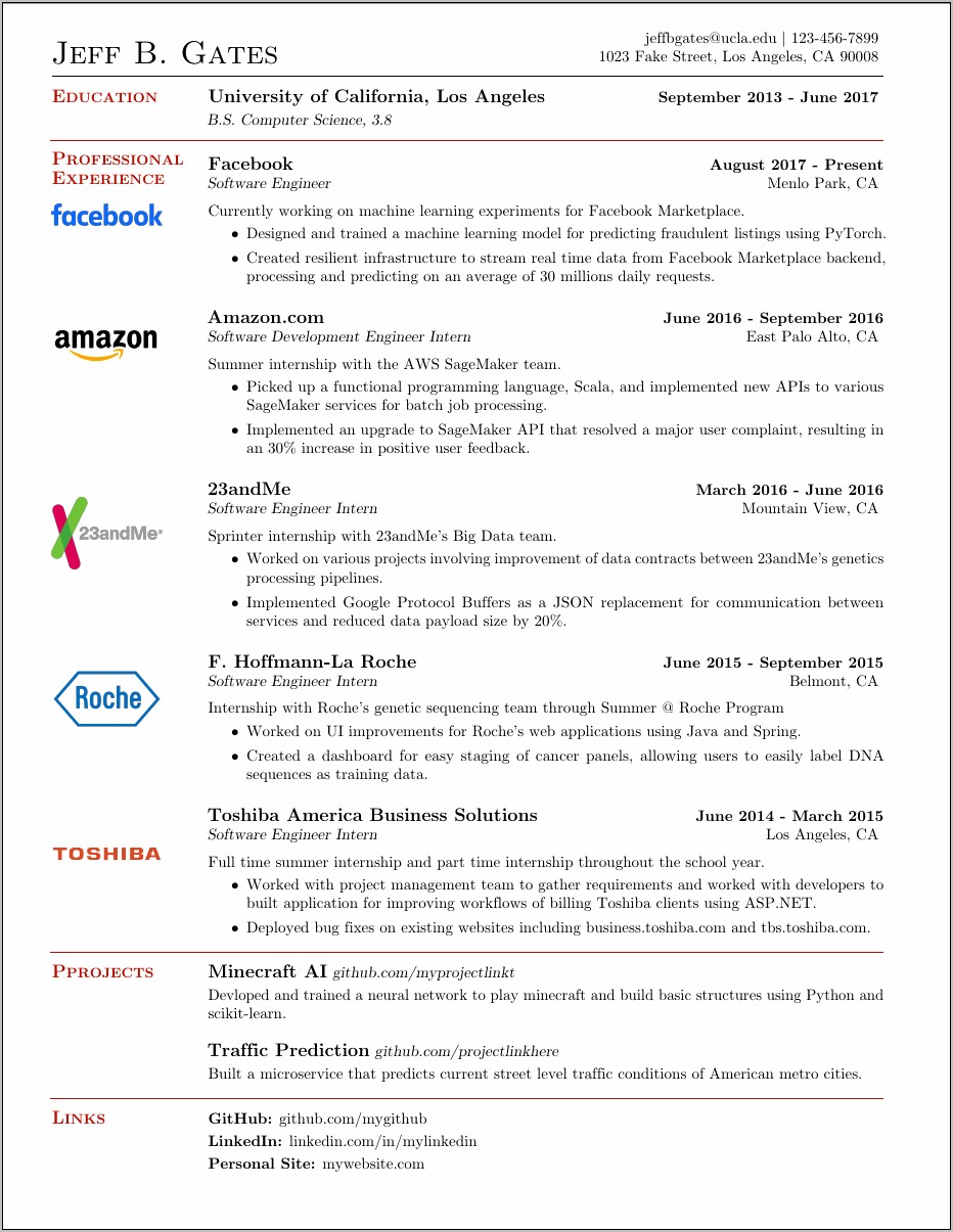 Reddit Free Executive Resume Sample