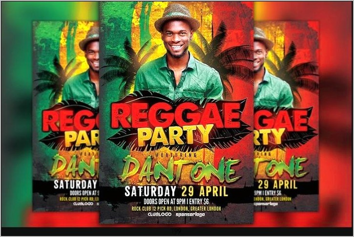 Reggae Party Flyer Template Free Psd Download