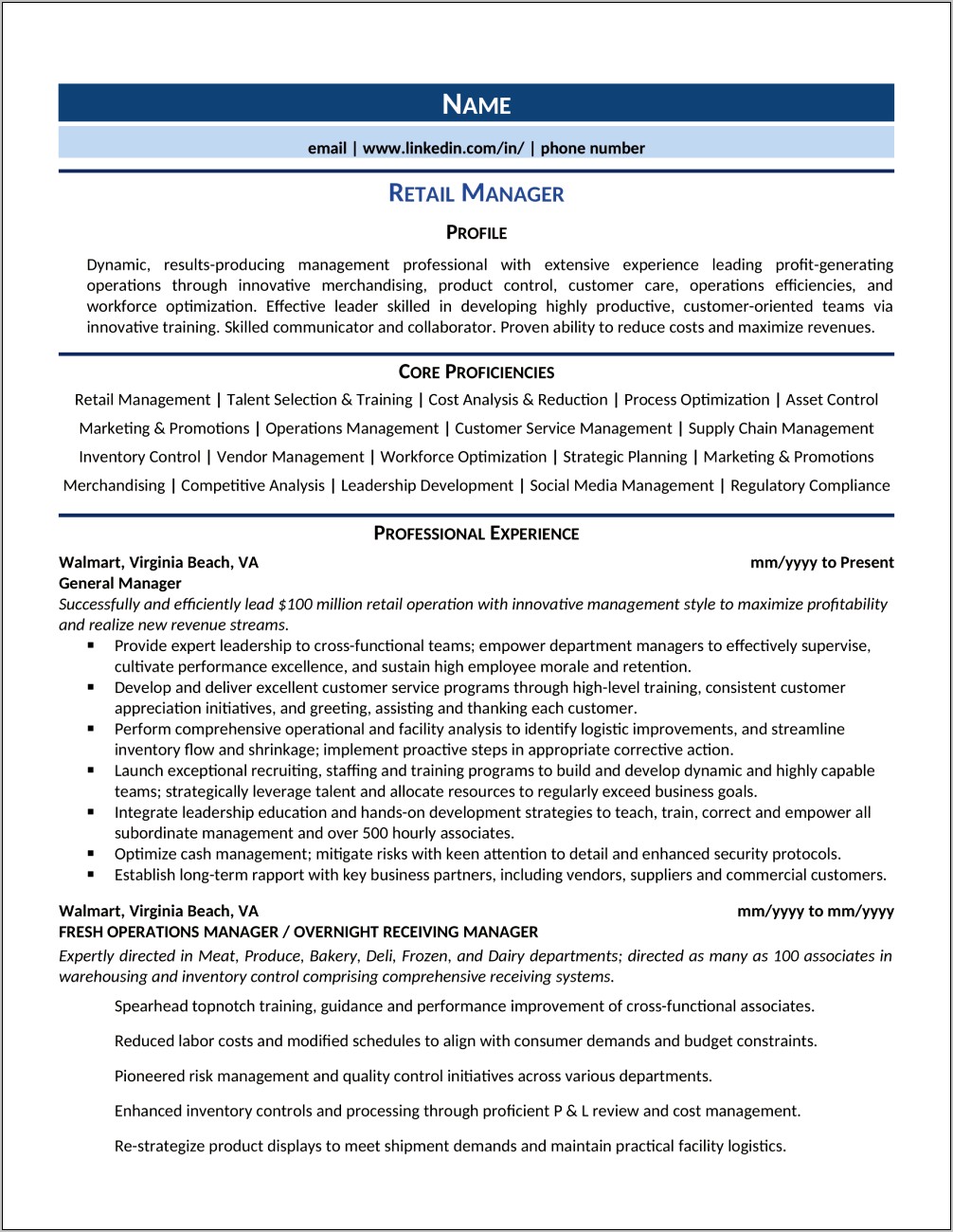 Regulatory Compliance Manager Resume Skills