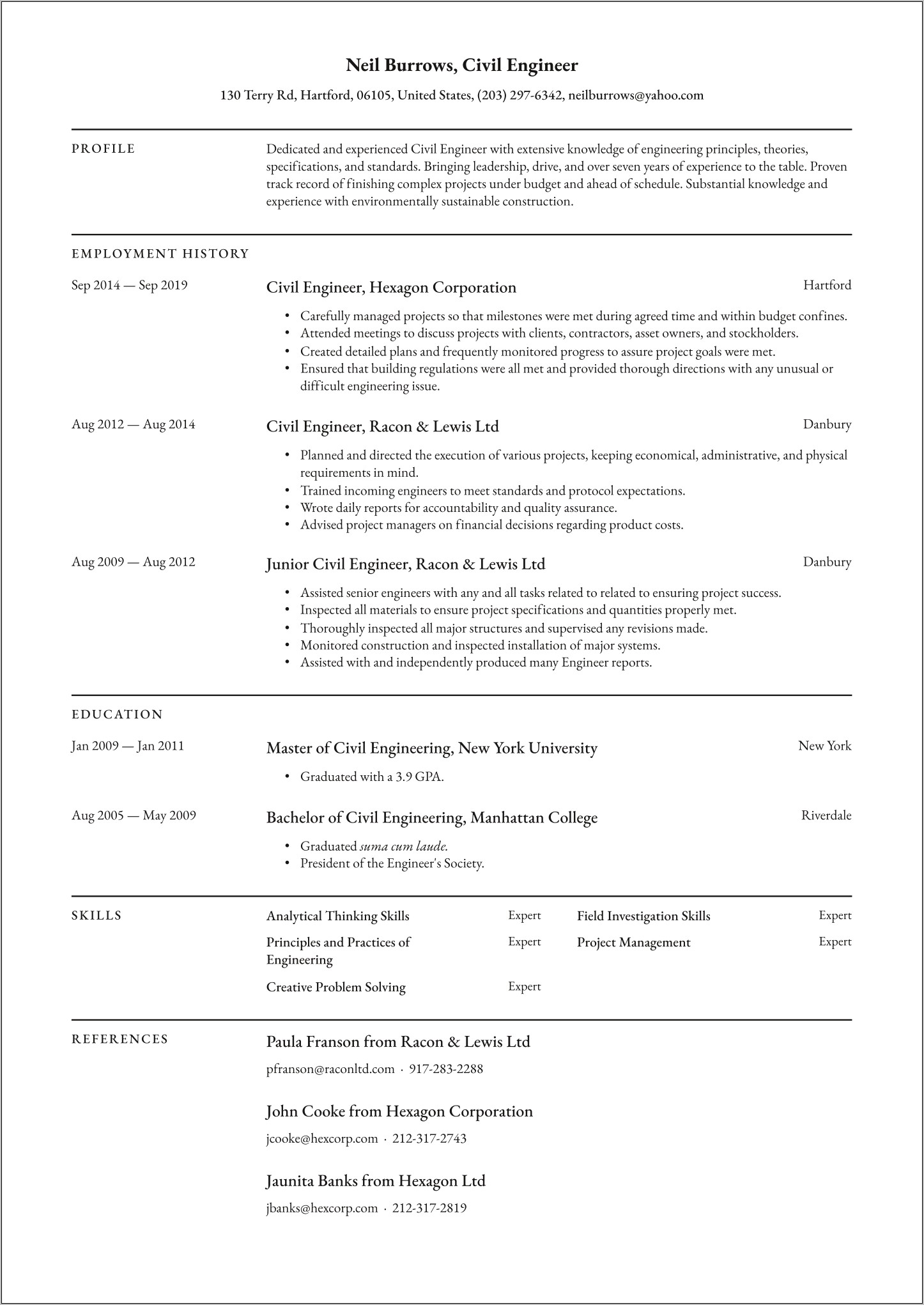 Reliability Engineer Resume Example Skills