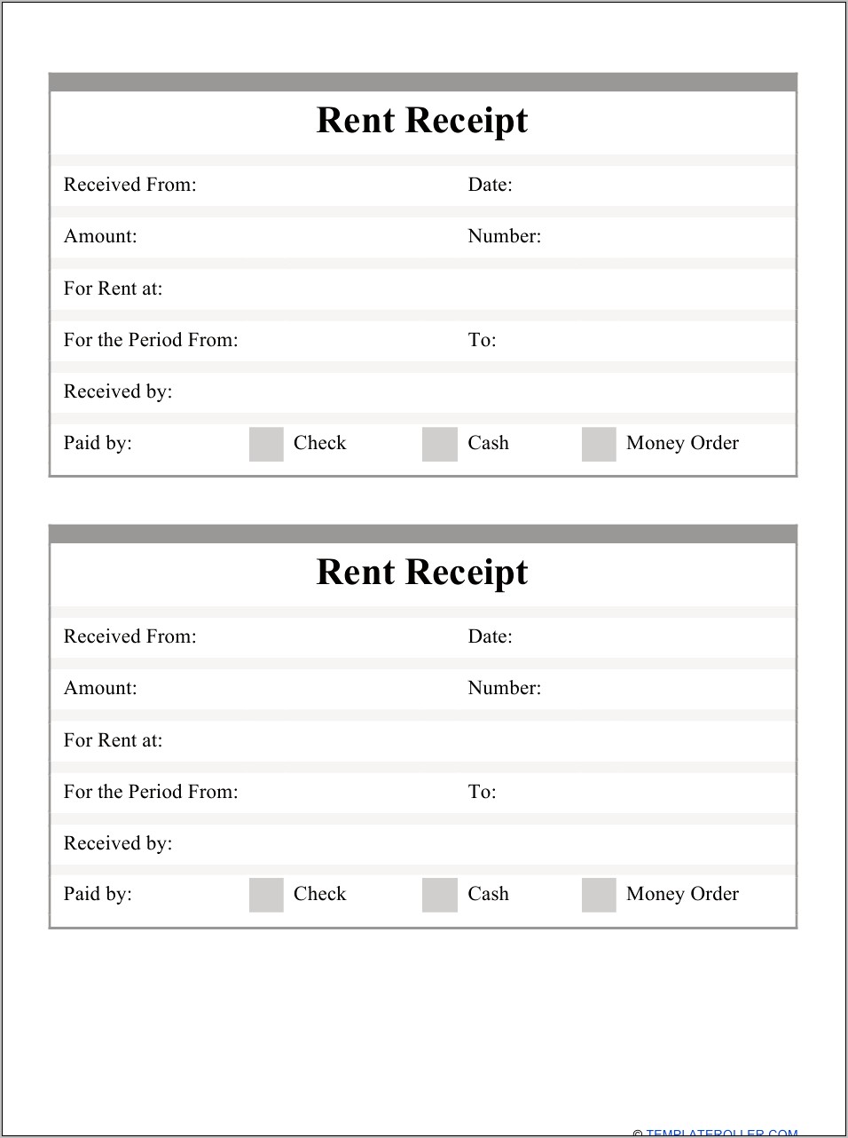 Rent Receipt Template India Pdf Download