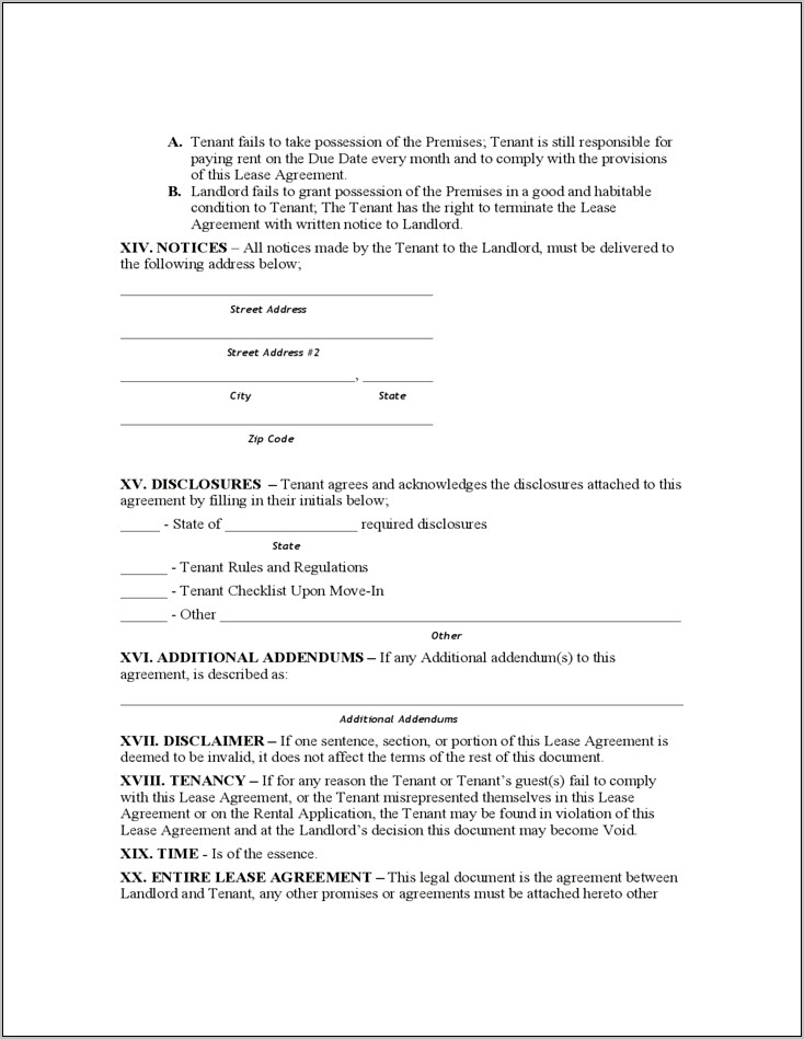 Rental Agreement Printable Template Free New Mexico