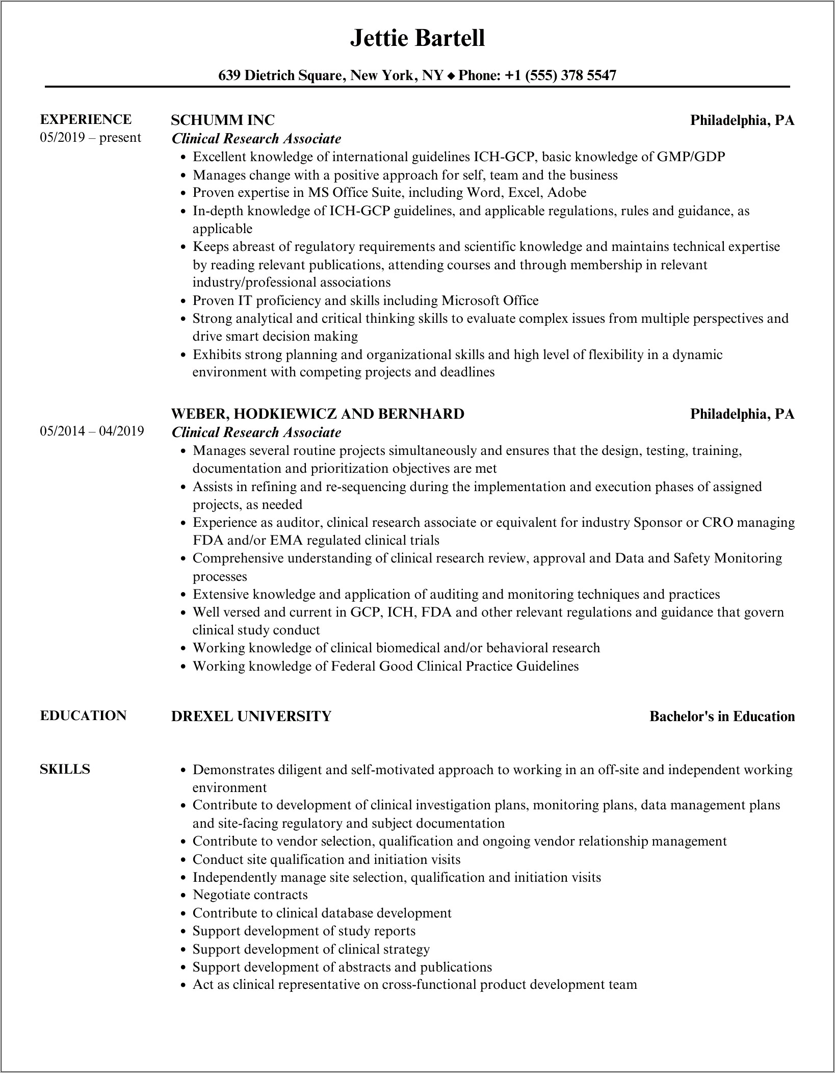 Research Associate Job Description Resume