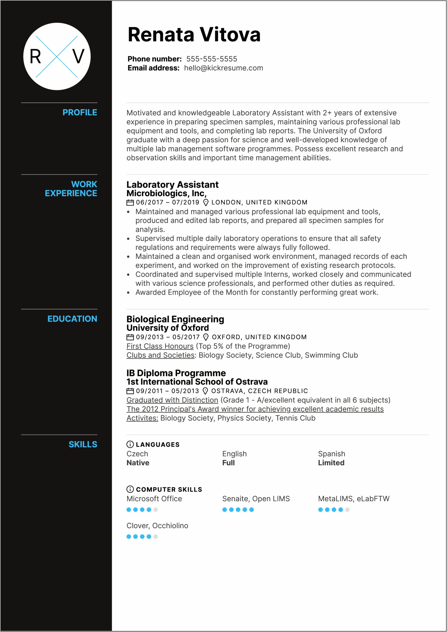 Research Skills Resume Computer Science