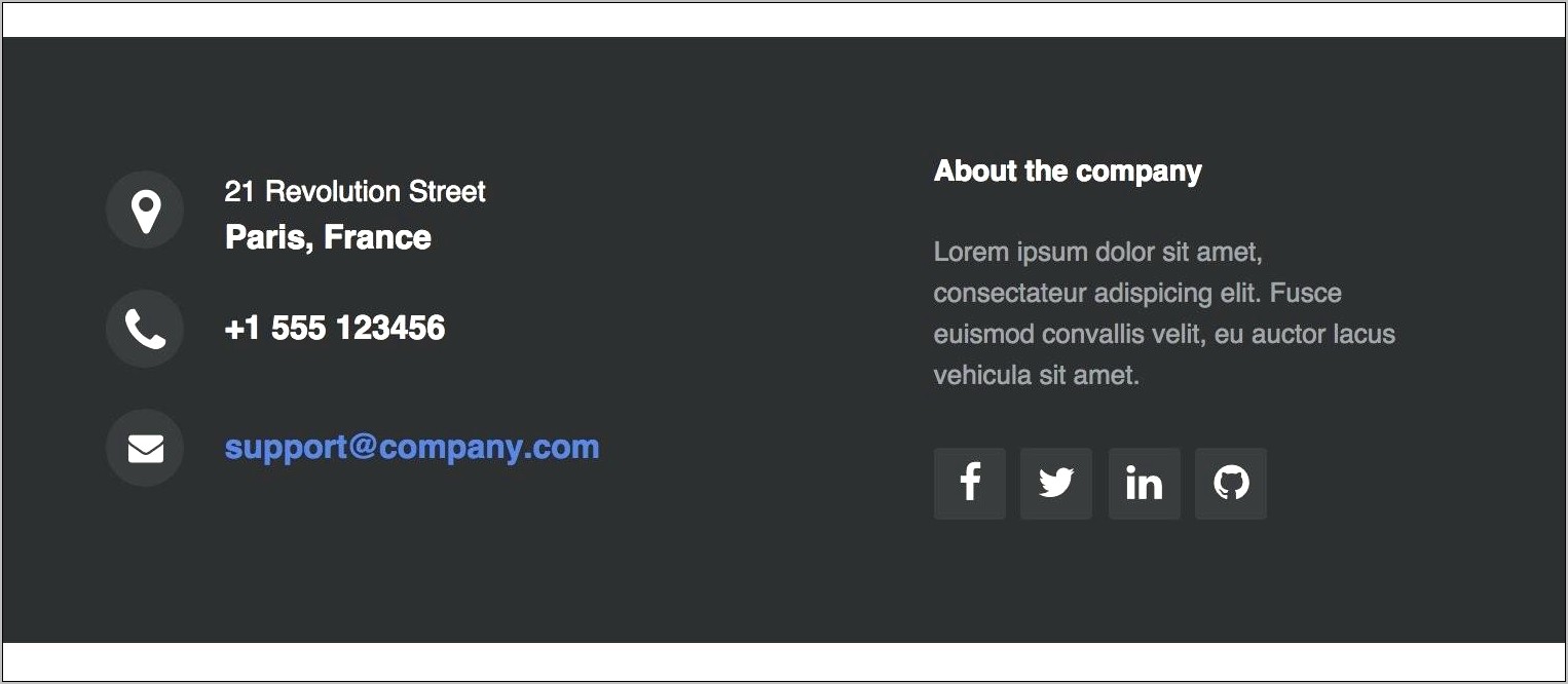 Responsive Header And Footer Template Free Download