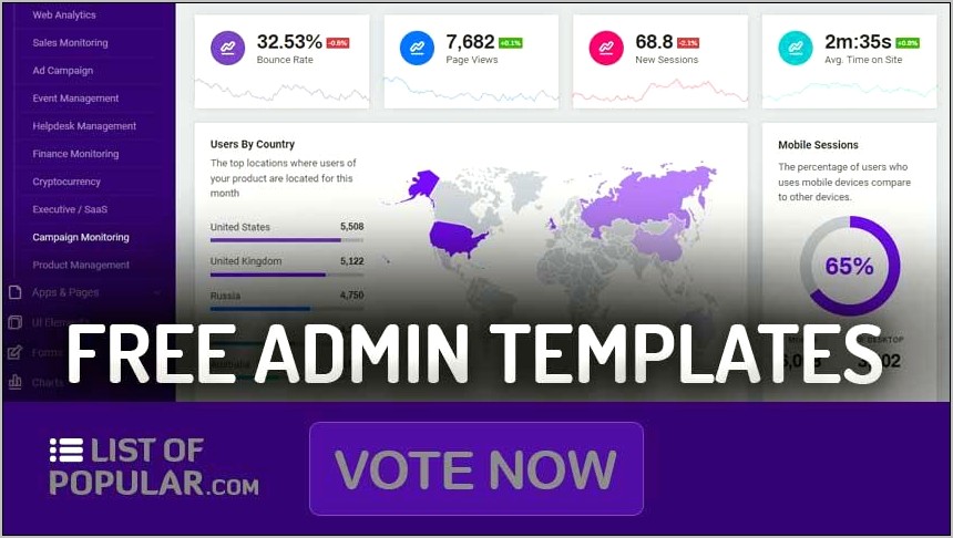 Responsive Html5 Admin Template Using Bootstrap Free Download