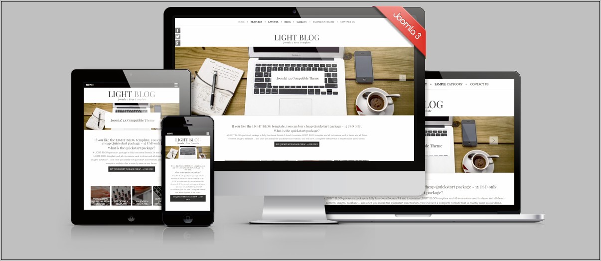 Responsive Joomla 3.0 Template Free Download