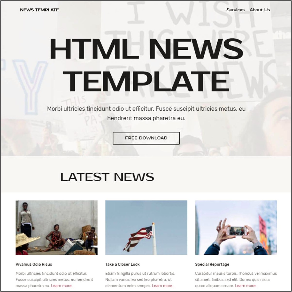 Responsive News Magazine Html Template Free Download