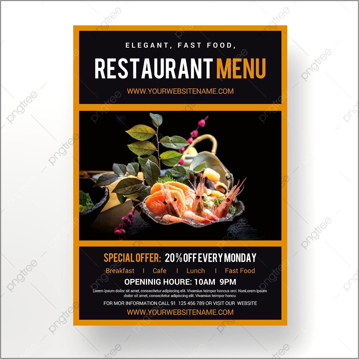 Restaurant Menu Flyer Templates Vintage Texture Free