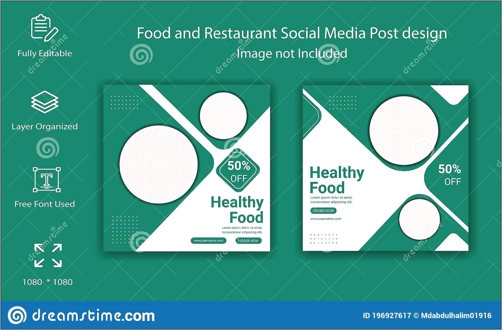 Restaurant Social Media Advertisement Template Online Free