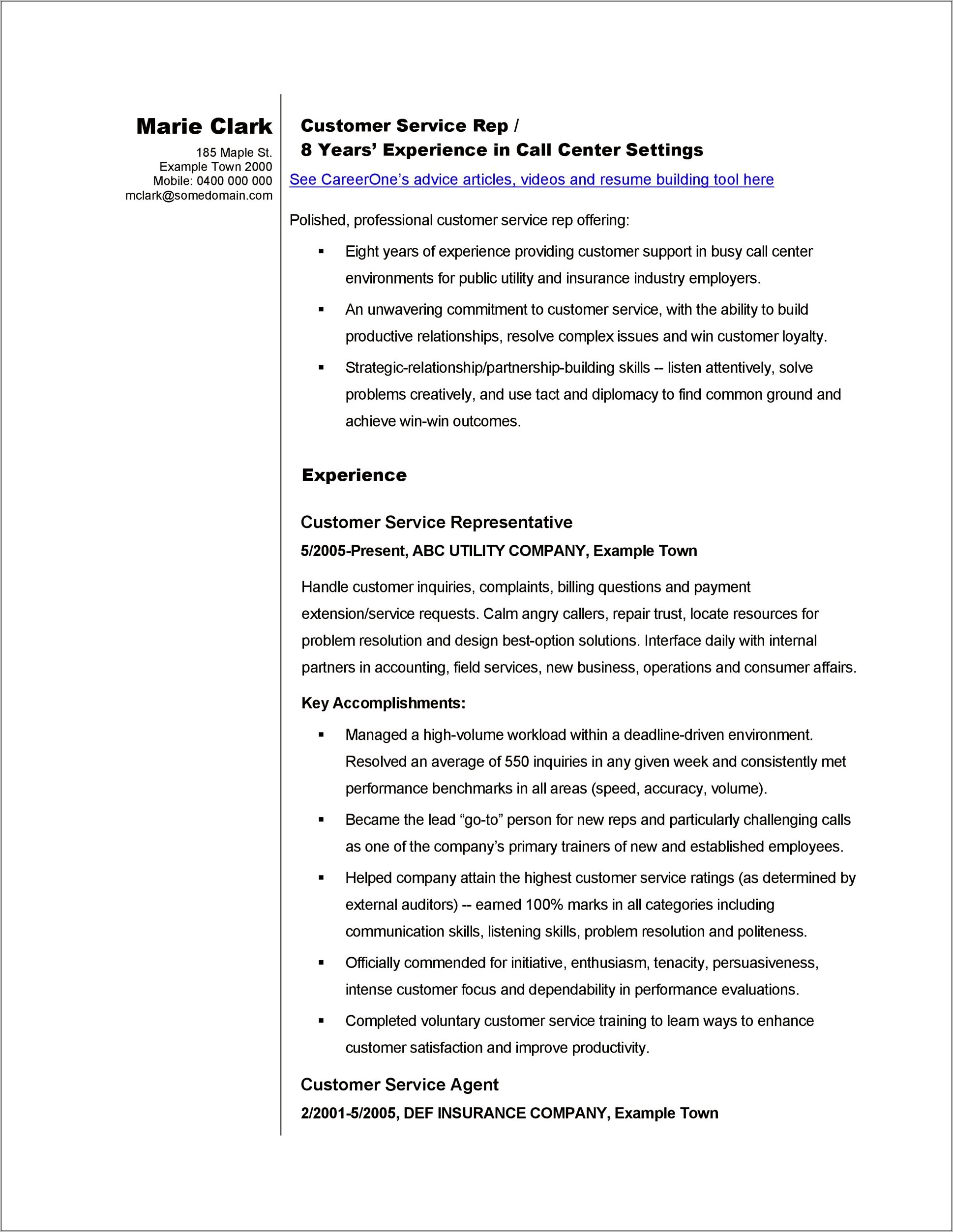 Resume Accomplishments Examples Product Support