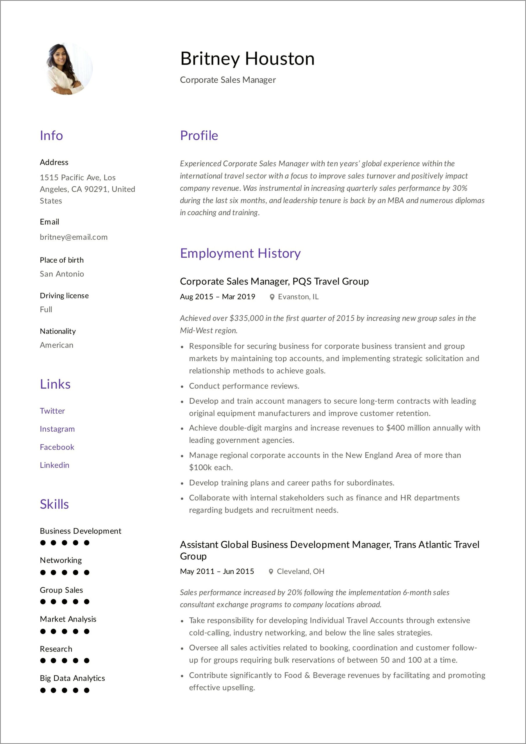 Resume Buzzwords For Sale Manager