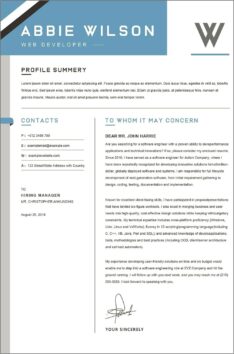 Resume Cover Letter Examples 2018