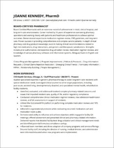 Resume Cover Letter Examples Pharmacist