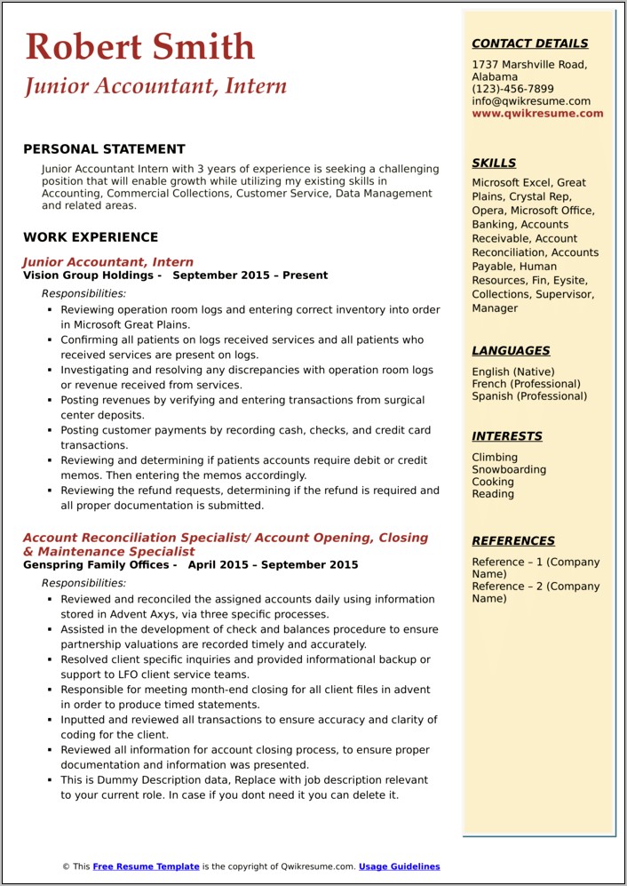 Resume Examples 2019 Accounting Cpa