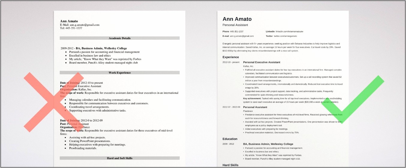 Resume Examples For All Jobs