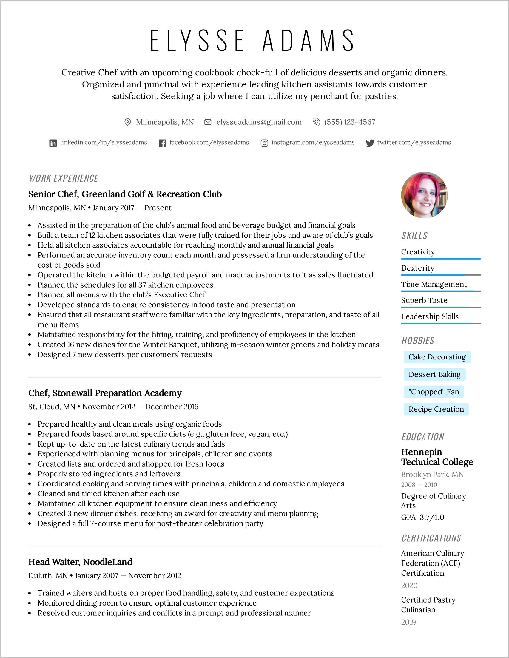 Resume Examples For Driver Position