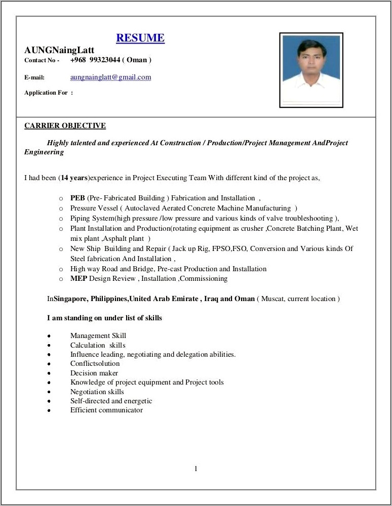 Resume Examples For Highway Superintendent