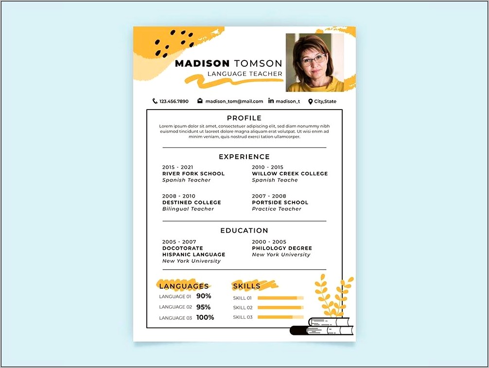 Resume Examples For Teachers 2015