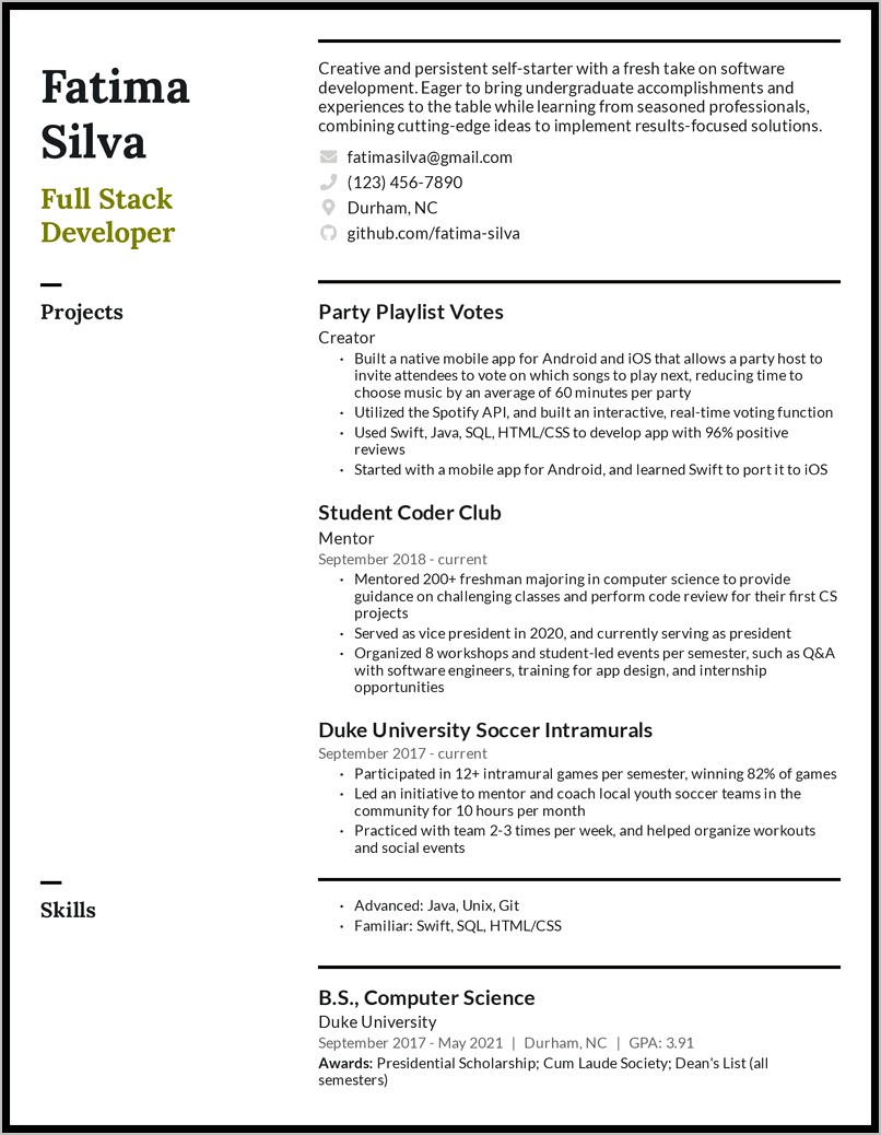 Resume Examples No College Degree