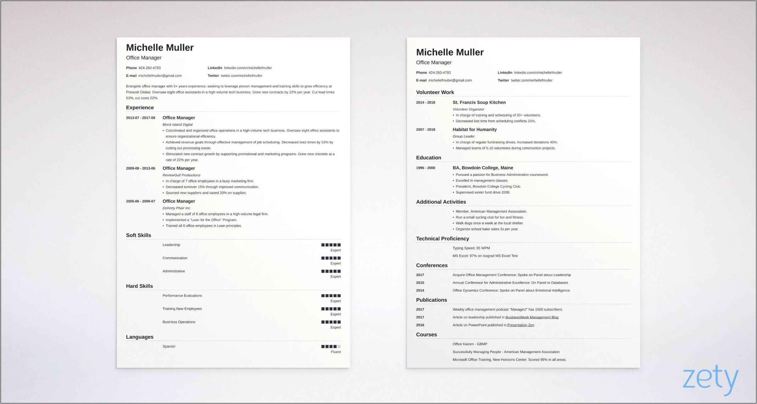 Resume Examples Same Job Twice