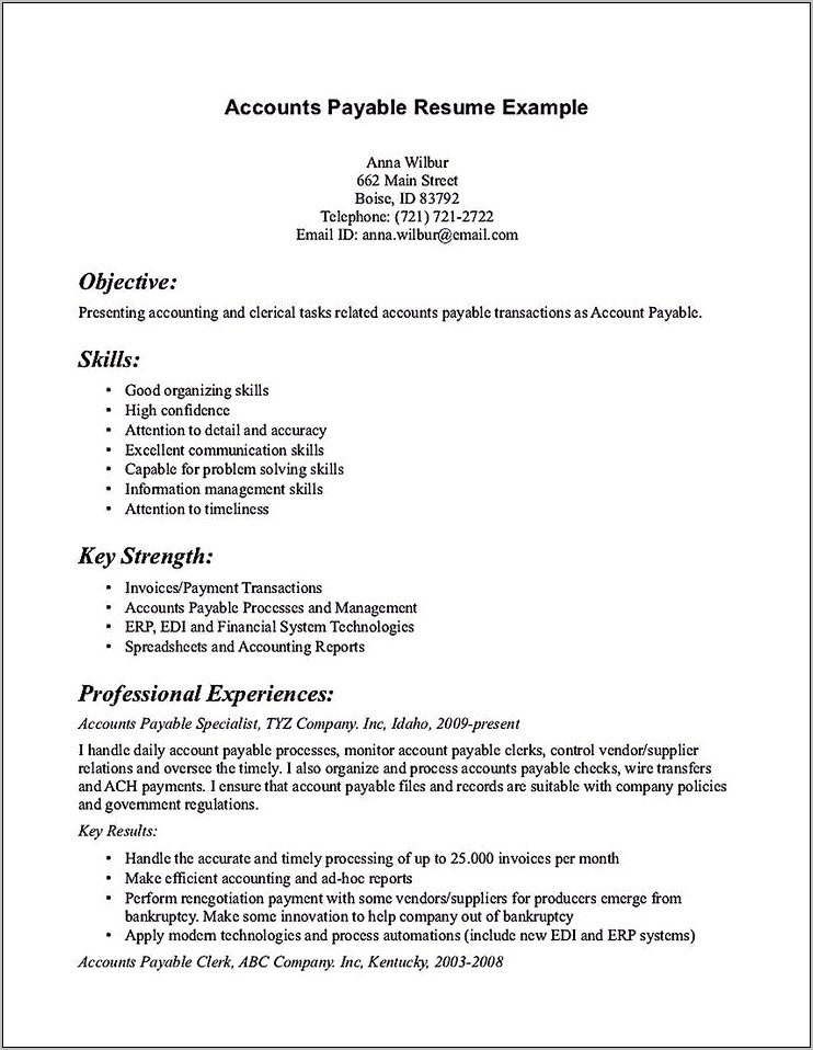 Resume Examples With Soft Skills