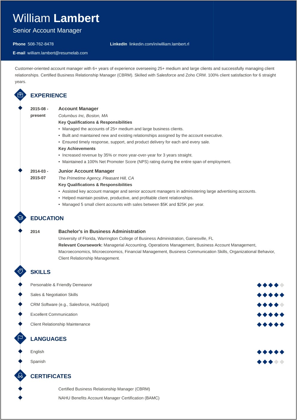 Resume For Certified Case Manager