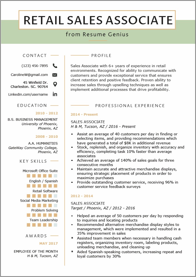 Resume For Community College Job