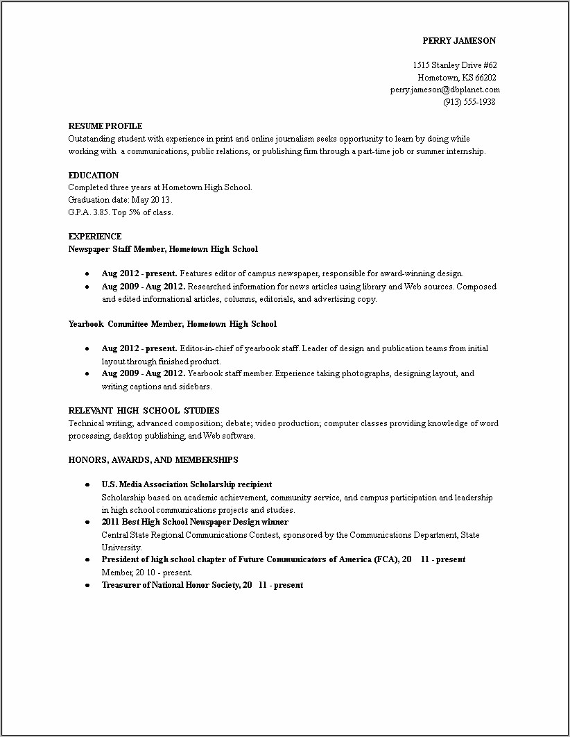 Resume For Community Services Job