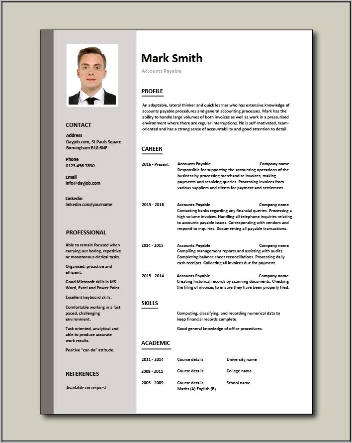 Resume Format For All Jobs