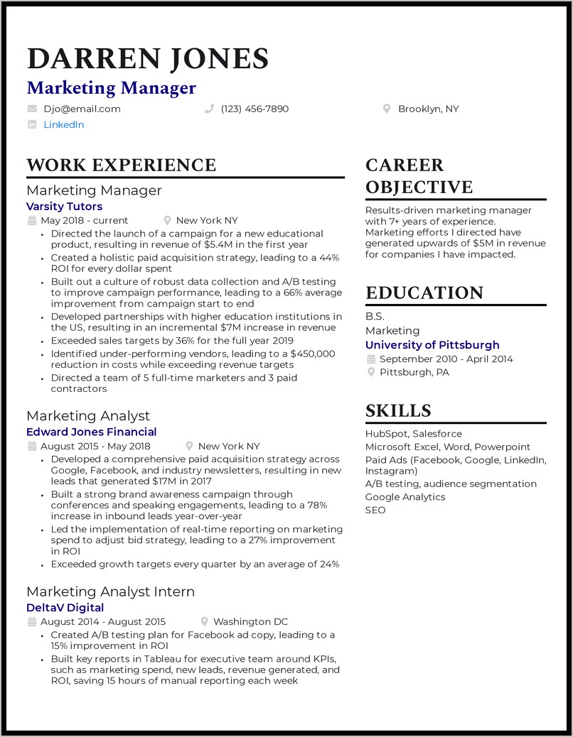 Resume Format For Cannabis Jobs